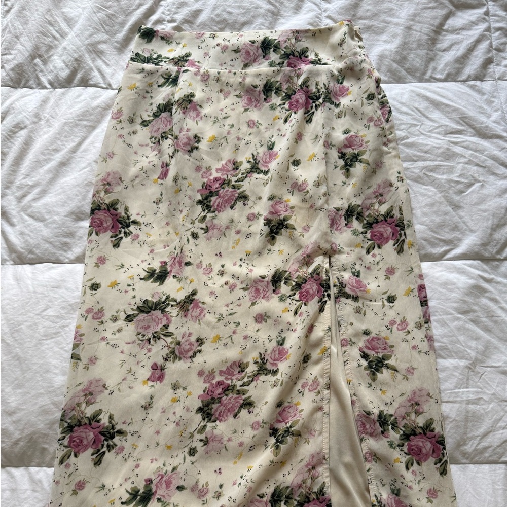 Etcetera Cream Floral Pencil Skirt